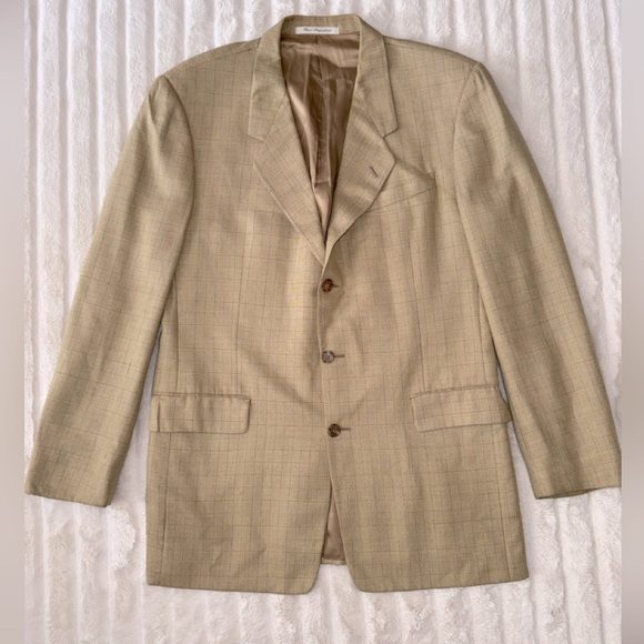 Karl Lagerfeld Paris silk wool blend houndstooth sport coat jacket 42L - Picture 1 of 10